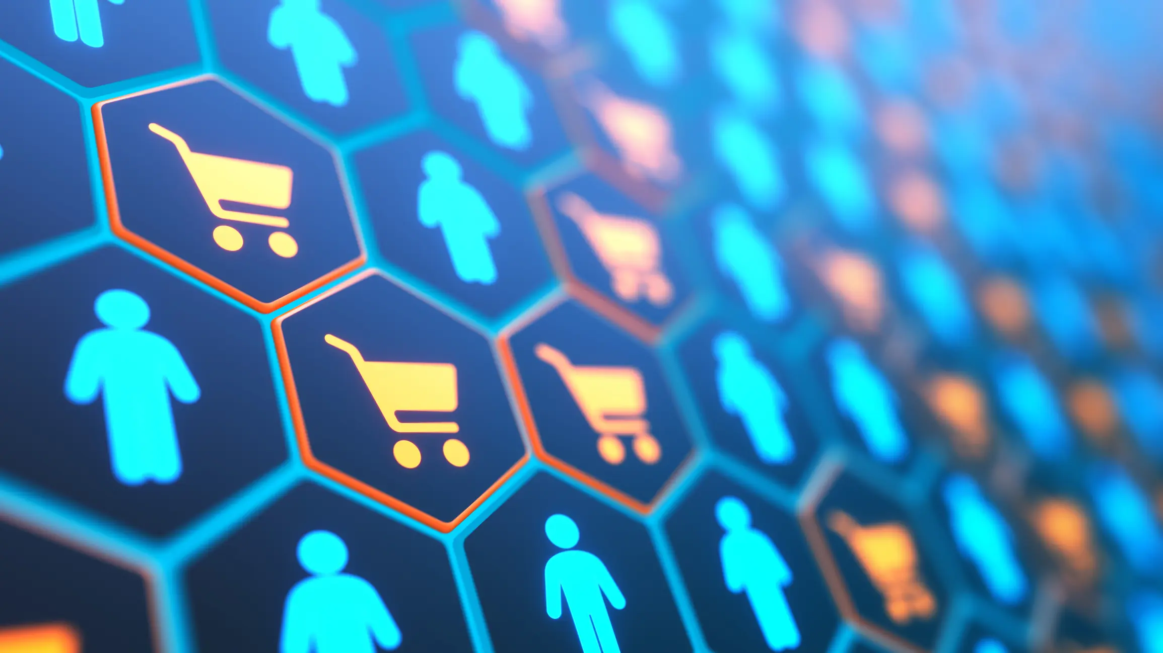 Carrito de compras fluorescente