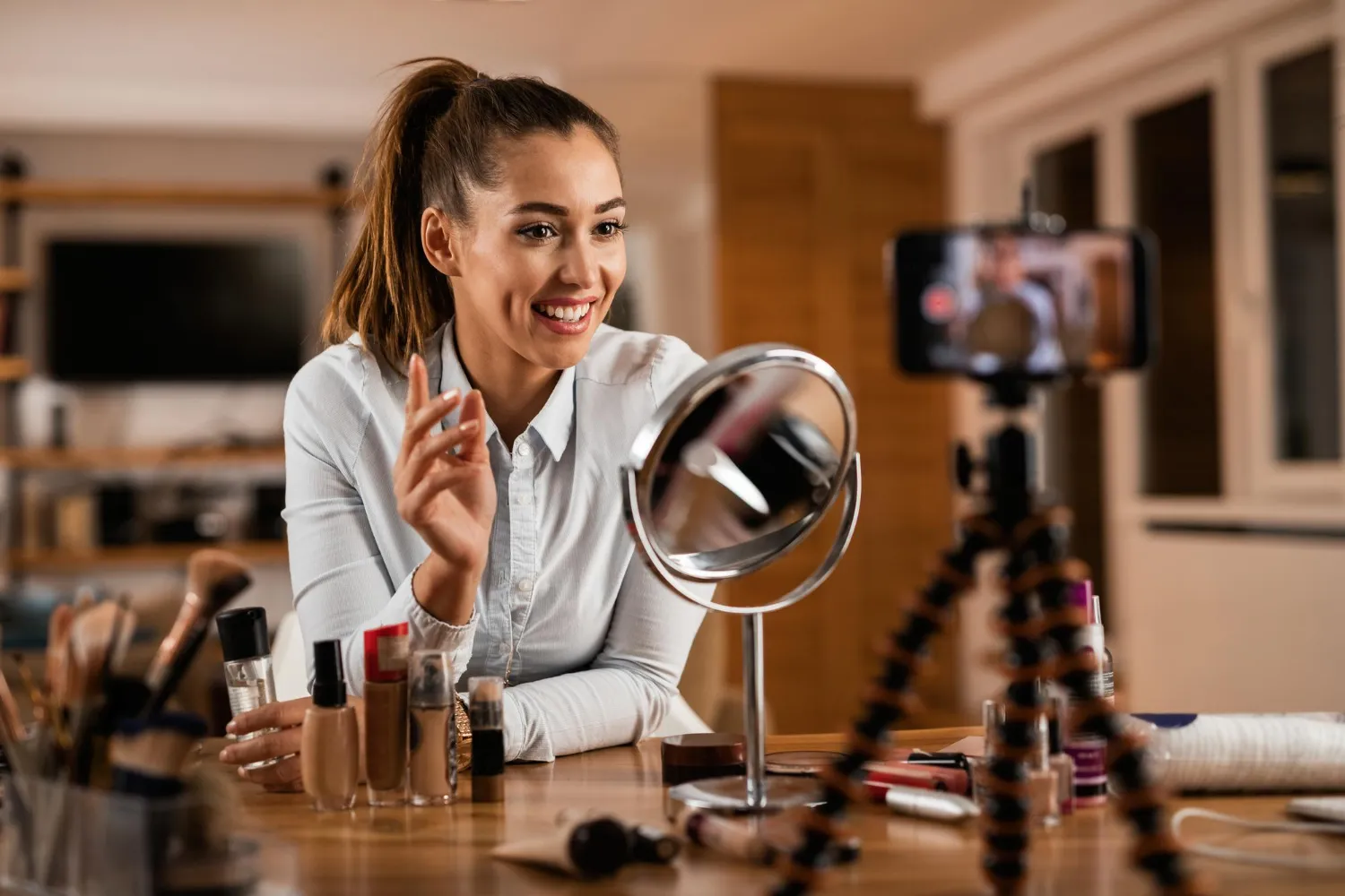 Influencer de maquillaje